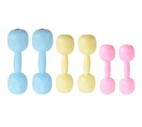 ISOYTERO 3 Coppie per Bambini manubri, Peso in plastica per Bambini con Fori per Acqua/Sabbia Ricaricabili, Peso Pratico per per Il Giocattolo da Allenamento in Palestra Giocattolo