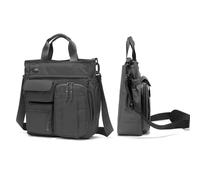 ISOYTERO Borsa a messaggeri a tracota, borsa per laptop con laptop di capacità con tasca multipla, satchel da uomo impermeabile Crossbody/spalla/portatile per trasporto di viaggi d'affari