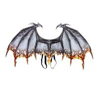 ISOYTERO Dragon Wing Fire Fire Spurs Spurs Ala Cosplay con Elastico Costume da Drago Fresco Leggero per Le Donne Uomini