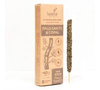 ISPALLA - Bastoncini di incenso Palo Santo Copal, 8 bastoncini spessi per intensificare le connessioni spirituali, fatti a mano in Perù, 100% naturali e vegani
