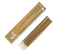 ISPALLA - Bastoncini di incenso Palo Santo eucalipto, 10 pezzi, per relax ed equilibrio emotivo, fatti a mano in Perù, 100% naturali e vegani