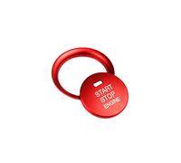 iSpchen 2PCS Coperchio del pulsante di arresto dell'avviamento del motore Pulsante di avviamento auto Adesivo decorativo Cover protettiva decorativa Copertura anello in alluminio Accessori auto