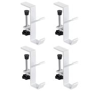 iSpchen 4 ganci da scrivania rimovibili per bordi del tavolo Garland and Stocking Holders, Fireplace Stocking and Garland Hanger, ganci 2 in 1 per Garland and Stocking Hanger sotto la scrivania