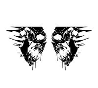 iSpchen Adesivo Decorativo Per Auto,Decalcomanie Per Portellone Posteriore Con Teschio Terrorista Decalcomania Per Carrozzeria Laterale Auto Adesivo Per Lo Styling Dell'Auto 30x32/60x50 Cm