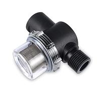 iSpchen Filtro della pompa dell'acqua Filtro a 4 punti Filettatura interna Filtro in acciaio inossidabile Accessori per la modifica delle vie navigabili Accessori di ricambio per camper Nero