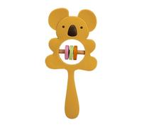 iSpchen Massaggiagengive giocattolo lenitivo sviluppo intellettuale massaggiagengive sonaglio Koala sonaglio manuale per tutte le età, giallo
