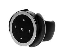 iSpchen Telecomando Bluetooth Volante per auto Ricevitore Bluetooth Telefono cellulare Bluetooth Telecomando Volante Telecomando multimediale, nero con supporto