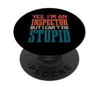 Ispettore divertente non può risolvere stupido disegno PopSockets PopGrip Adesivo