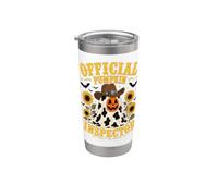 ispettore ufficiale zucca halloween autunno gioco di parole zucca mucca Bicchiere termico in acciaio inox doppia parete