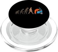 Ispezione Auto Disegno Divertente Evoluzione Umana Meccanico Auto PopSockets PopGrip per MagSafe