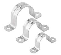 ISPINNER 25 cinghie rigide M40 in acciaio inox per tubo da 3,8 cm OD, 2 fori per cavo a U, staffa a U per gancio e clip di tensione