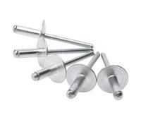 ISPINNER 50 pezzi 3/16 x 1 rivetti ciechi in alluminio con flangia grande 4,8 x 25 mm rivetti a strappo argento