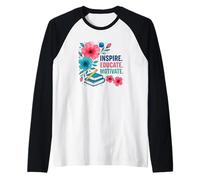 Ispira Educare Motivare gli insegnanti della scuola a scuola Maglia con Maniche Raglan