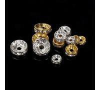 Ispira il tuo prossimo progetto con 100 rondelle di strass splendidamente realizzate come distanziatori (argento 1)