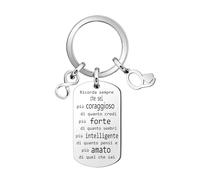 Ispirante Portachiavi Regalo, "Ricorda Sempre Che Sei Più Coraggioso" Pendente Argento Per Figlia Mamma Sorelle Amici Collega - Compleanno Ricordo di Natale Accessori (Initial Q)