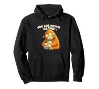 Ispirational Monkey Hugging Little Boy Comfort Felpa con Cappuccio