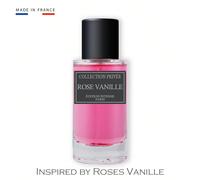 Ispirato a Rose Vanille - Collezione privata Rose Vanille 50ml Eau de parfum da donna - Nota di testa: Limone italiano- Nota di cuore: Rosa turca- Nota di fondo: Vaniglia, muschio bianco- Fragranza fe