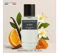 Ispirato ad Alien - Collection Privée Alien 50 ml Eau de Parfum da donna - Nota di testa: Mandarino- Nota di cuore: Fiore d'arancio, Gelsomino- Note di fondo: Legni ambrati, Vaniglia, Ambra, Cashmeran