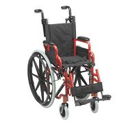 Ispirato da Drive Wallaby - Sedia a rotelle pieghevole per pediatrici, 30,5 cm, colore: Rosso