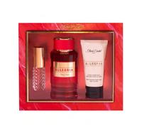 Ispirato da Libre set da 3 pezzi Allegria 00+50ML+10ML Eau de Parfum da donna Scatola da 3 pezzi con:- Allegria Eau de Parfum 100 ML:Nota di testa: Limone, Ribes Nero, Nota OzonicaNota di cuore: fiori