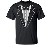 Ispirato Smoking T Shirt, Nubilato e Cervo Divertente Costume T-Shirt Smoking T Maglia 100% Maglietta Cotone con sul Davanti T-Shirt Stampata - Nero, XX-Large