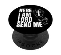 Ispiratrice cristiana Eccomi, Signore, mandami cristiano PopSockets PopGrip Adesivo