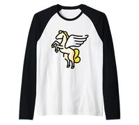 Ispirazione della Mitologia Greca del Cavallo Alato di Pegaso Maglia con Maniche Raglan