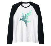 Ispirazione della Mitologia Greca del Cavallo Alato di Pegaso Maglia con Maniche Raglan