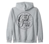 Ispirazione Faith Shirt I Do My Best God Does The Rest Felpa con Cappuccio