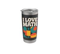 Ispirazione geometrica I Love Math Bicchiere termico in acciaio inox doppia parete