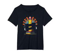 Ispirazione in Classe Leader della Squadra degli Insegnanti di Prima elementare Maglietta, Donna Plus-Size, Nero, 4X