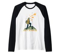 Ispirazione sagoma ascesa sopra Montagna Picco Maglia con Maniche Raglan