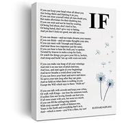 Ispirazione su tela da parete Motivational If Poem Rudyard Kipling Citazione su tela Stampa positiva su tela per ufficio casa decorazione da parete regalo incorniciato 30 x 45 cm