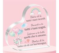 Ispirazione Targhe e Cartelli Decorativi Acrilico Placca Ornamenti Arcobaleno Donne Uomo Amici Regali Compleanno Segno Apprezzare Figlio Figlia Natale Laurea Migliori Auguri Sorella Fratello Ricordi