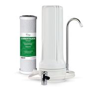 iSpring CKC1 Sistema di Filtrazione dell'acqua Potabile da Banco con Filtro a Carbone 2,5" x 10", Bianco