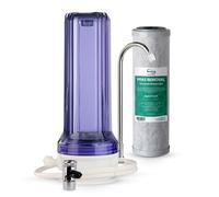 iSpring CKC1C-PF - Filtro dell'acqua da banco 2,5" x 10", testato da SGS, riduce PFAS, Cloro e Odori, installazione semplice, compatibile con la maggior parte dei rubinetti, fino a 12 mesi (1 filtro)