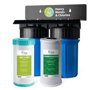 iSpring WGB21B-KS Purificatore d'Acqua, Sistema di Filtrazione Acqua Ingresso Generale per Tutta la Casa, Filtro CTO 10"x4.5", Filtro KDF+GAC, Elimina Cloro, Ferro, Piombo e Odori, Connessione 1"