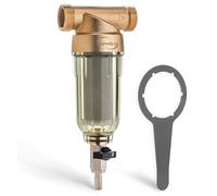 iSpring WSP-50 WSP-50-Filtro dell'Acqua Riutilizzabile per Tutta la casa, 50 Micron, MNPT + 3/4" FNPT, Ottone