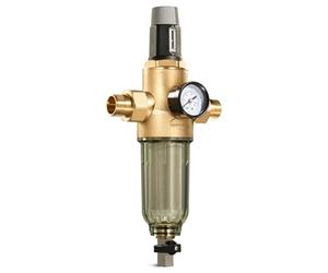iSpring WSP50PRG Prefiltro per Sedimenti da 3/4''-1'' con Regolatore di Pressione, Filtro per Acqua a Rotazione Riutilizzabile per Tutta la Casa, Ottone Senza Piombo, Prefiltro Lavabile da 50 Micron