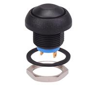 ISR3SAD200 APEM Pulsante 12mm Nero Momentaneo IP67 SPST 1 Polo
