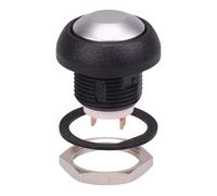 ISR3SADA00 APEM Interruttore Pulsante 12mm Cromato Momentaneo SPST IP67