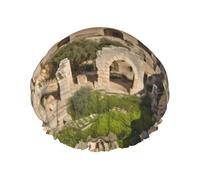 Israele At The Tower Of David Cuffia da doccia da donna riutilizzabile a doppio strato cuffia da bagno tappi per capelli fascia elastica impermeabile da donna spa salone doccia cappelli per capelli