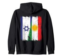 Israele Kurdistan Half Flag Israeli Kurdish Heritage Jersey Felpa con Cappuccio