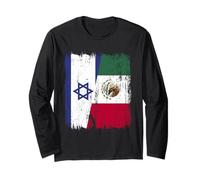 Israele Messico Mezza Bandiera Israeliano Messicano Patrimonio Maglia a Manica