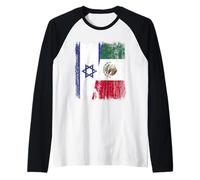 Israele Messico Mezza Bandiera Israeliano Messicano Patrimonio Maglia con Maniche Raglan