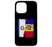 Israele Moldavia Mezza bandiera Israeliana Moldava Patrimonio Custodia per iPhone 13 Pro Max