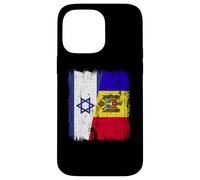 Israele Moldavia Mezza bandiera Israeliana Moldava Patrimonio Custodia per iPhone 14 Pro Max