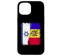 Israele Moldavia Mezza bandiera Israeliana Moldava Patrimonio Custodia per iPhone 15