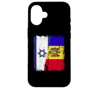 Israele Moldavia Mezza bandiera Israeliana Moldava Patrimonio Custodia per iPhone 16