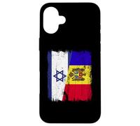 Israele Moldavia Mezza bandiera Israeliana Moldava Patrimonio Custodia per iPhone 16 Plus